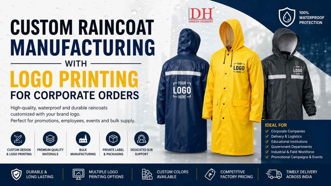 Custom Raincoat Manufacturing with Logo Printing for Corporate Orders – Complete B2B Guide