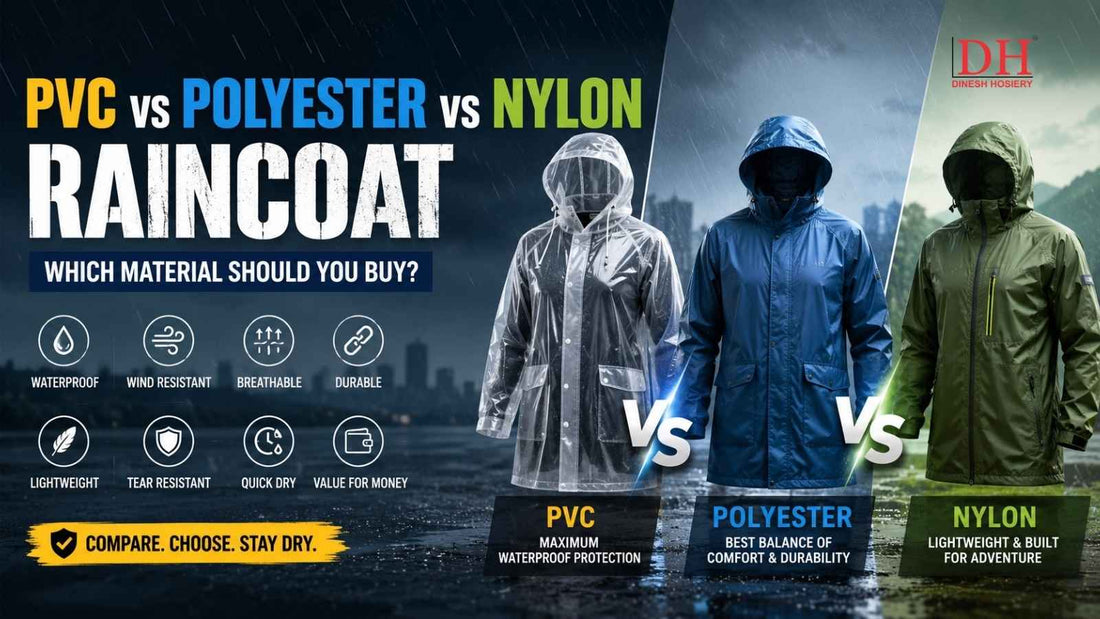 PVC vs Polyester vs Nylon Raincoat – Which Material Should You Buy?